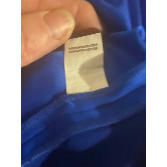 NWT Ramy Brook Satin Iris Pants 10 Blue Wide Leg Palazzo High Waist Drape Pleats - Picture 6 of 6